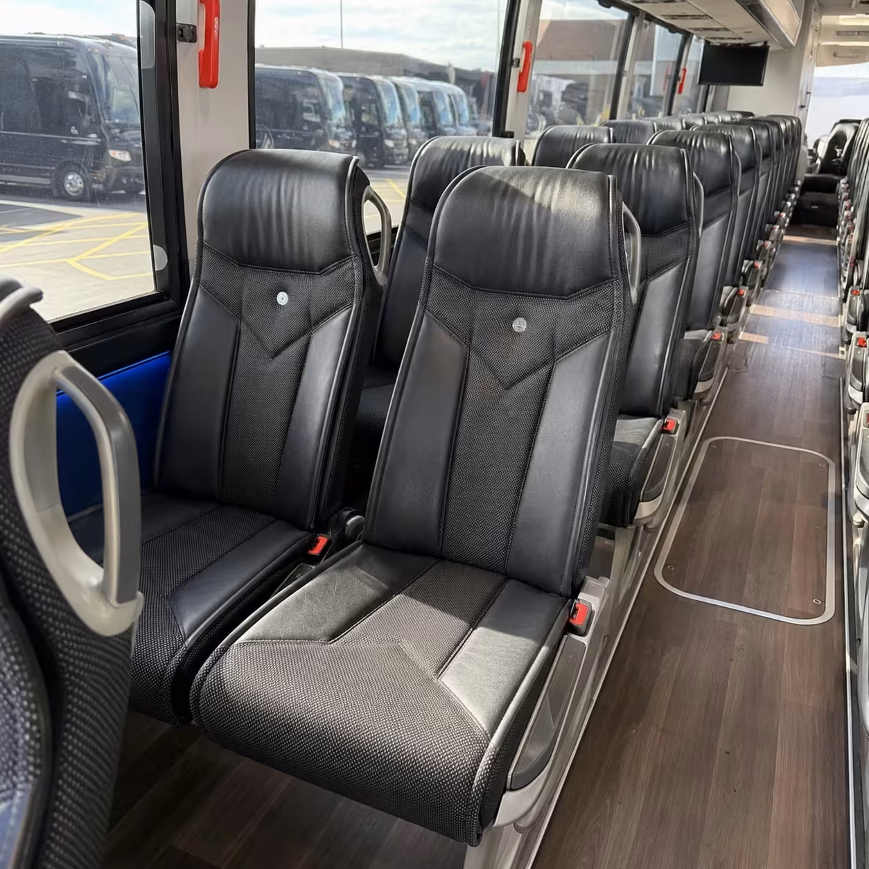 56 passenger charter bus interior